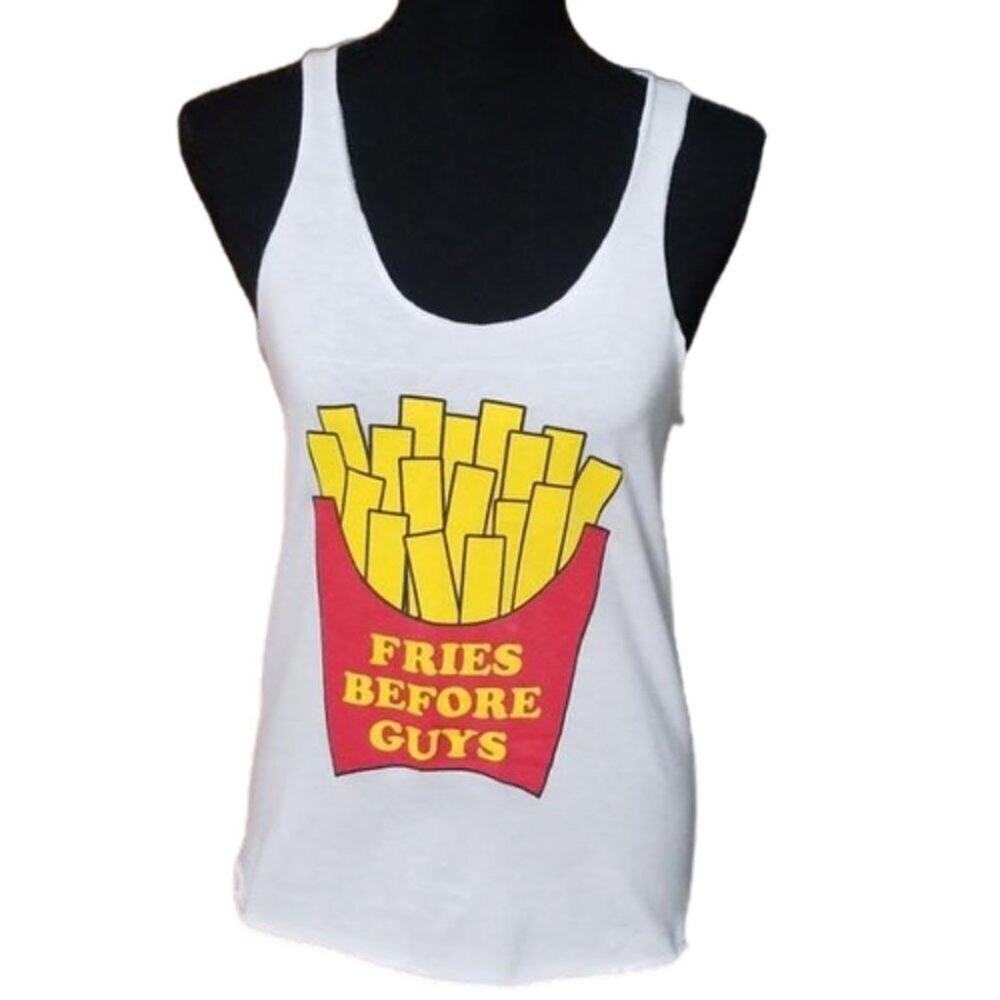 Fries Before Guys Graphic Tank || Medium